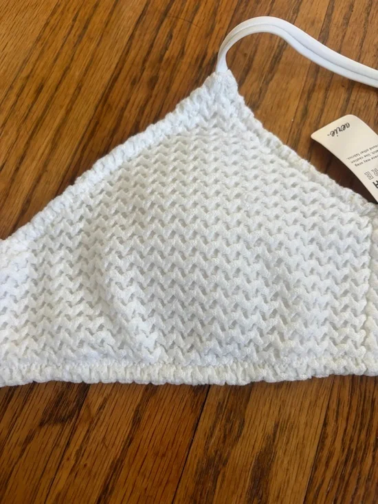 aerie White Textured Triangle Bralette - Picture 2 of 3